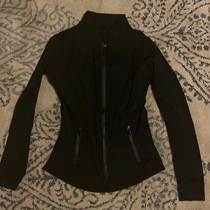 Black Lululemon Full Length Define Jacket No Hood like new size 4